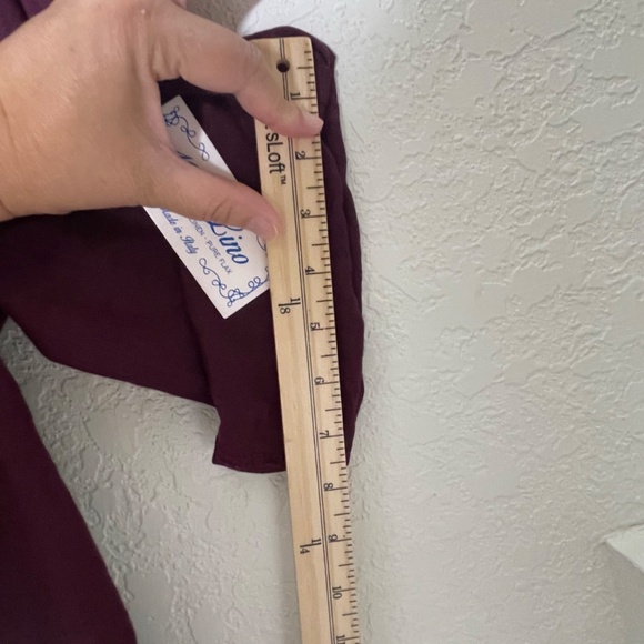 Made In Italy100% Linen NWT Roll Tab Draped Open Long Overlay One Size Burgundy - Picture 13 of 13